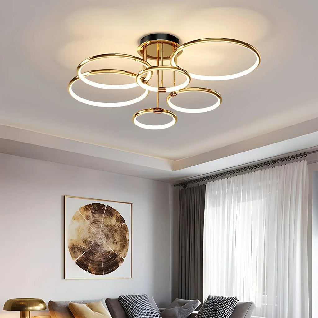 Metal Circular Chandelier Ceiling Lamp