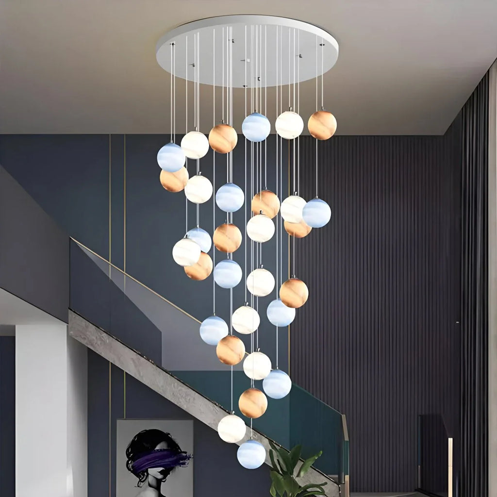 Modern Attic 3D Moon Celestial Chandelier