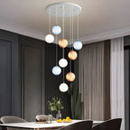 Modern Attic 3D Moon Celestial Chandelier