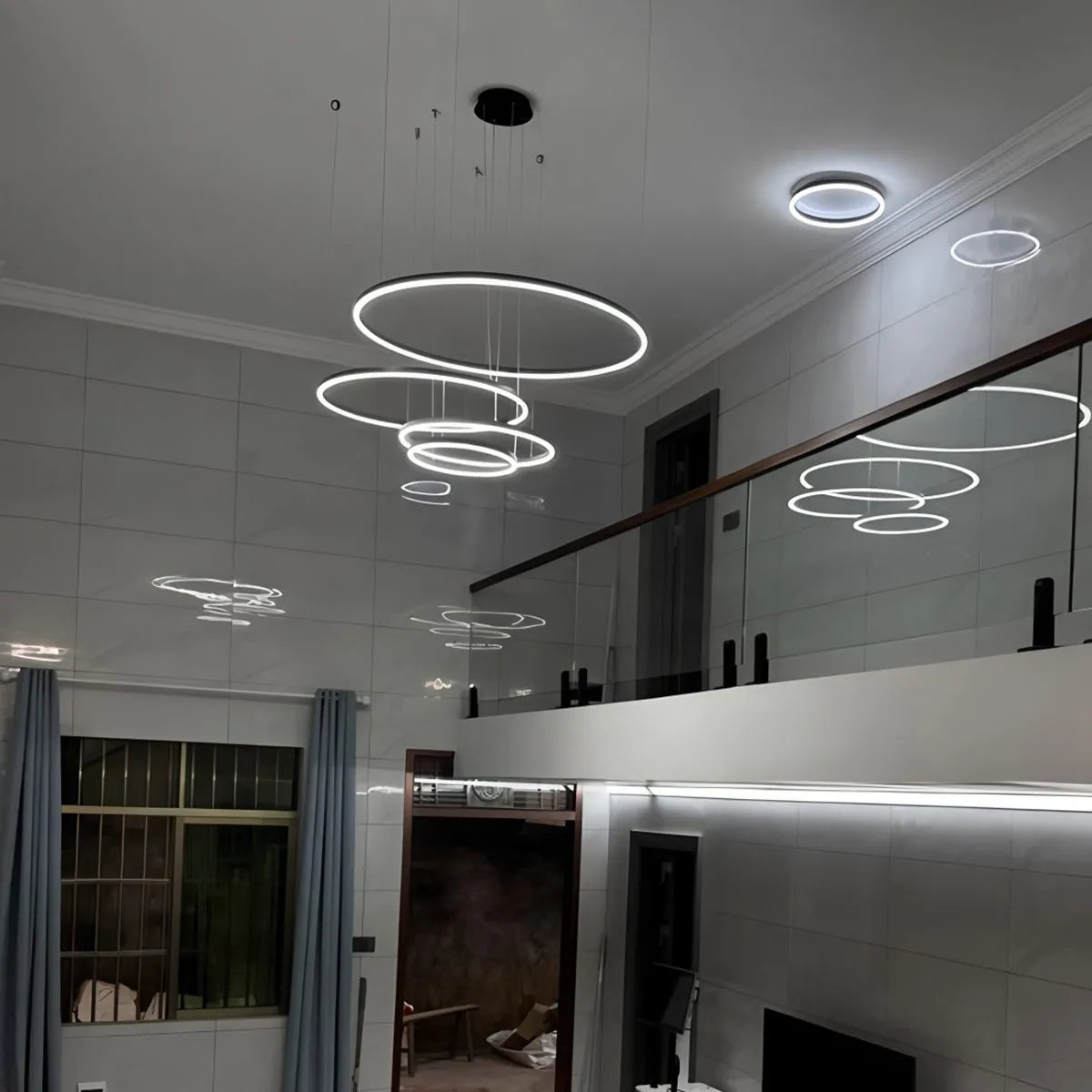 Modern Wireless Ring Chandelier Ceiling Lamp