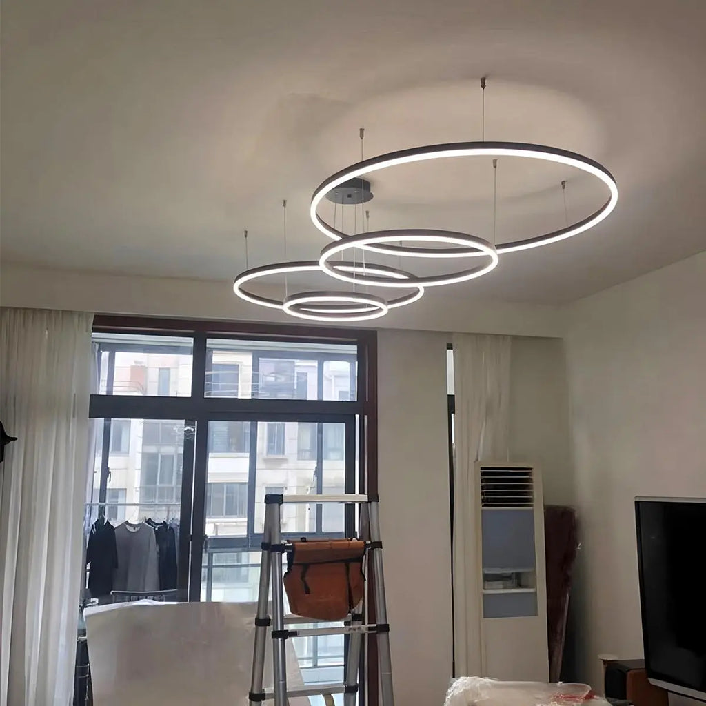 Modern Wireless Ring Chandelier Ceiling Lamp