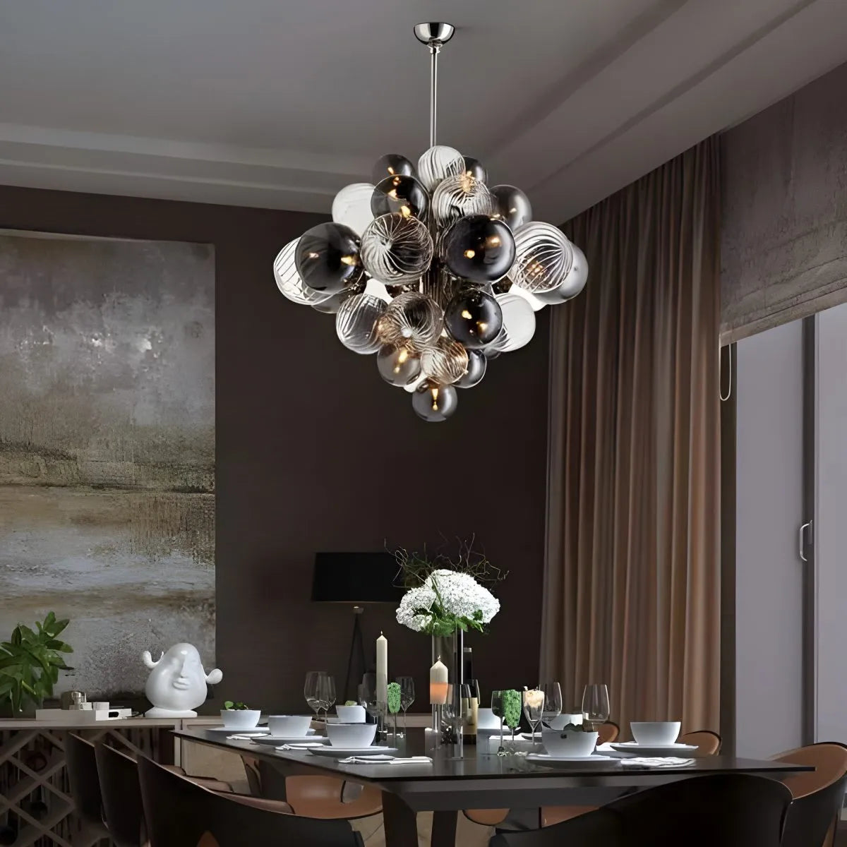 Nordic Glass Bubble Chandelier
