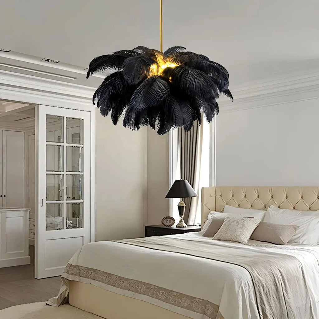 Ostrich Feather Chandelier Multiple Colors Available