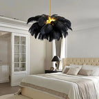 Ostrich Feather Chandelier Multiple Colors Available