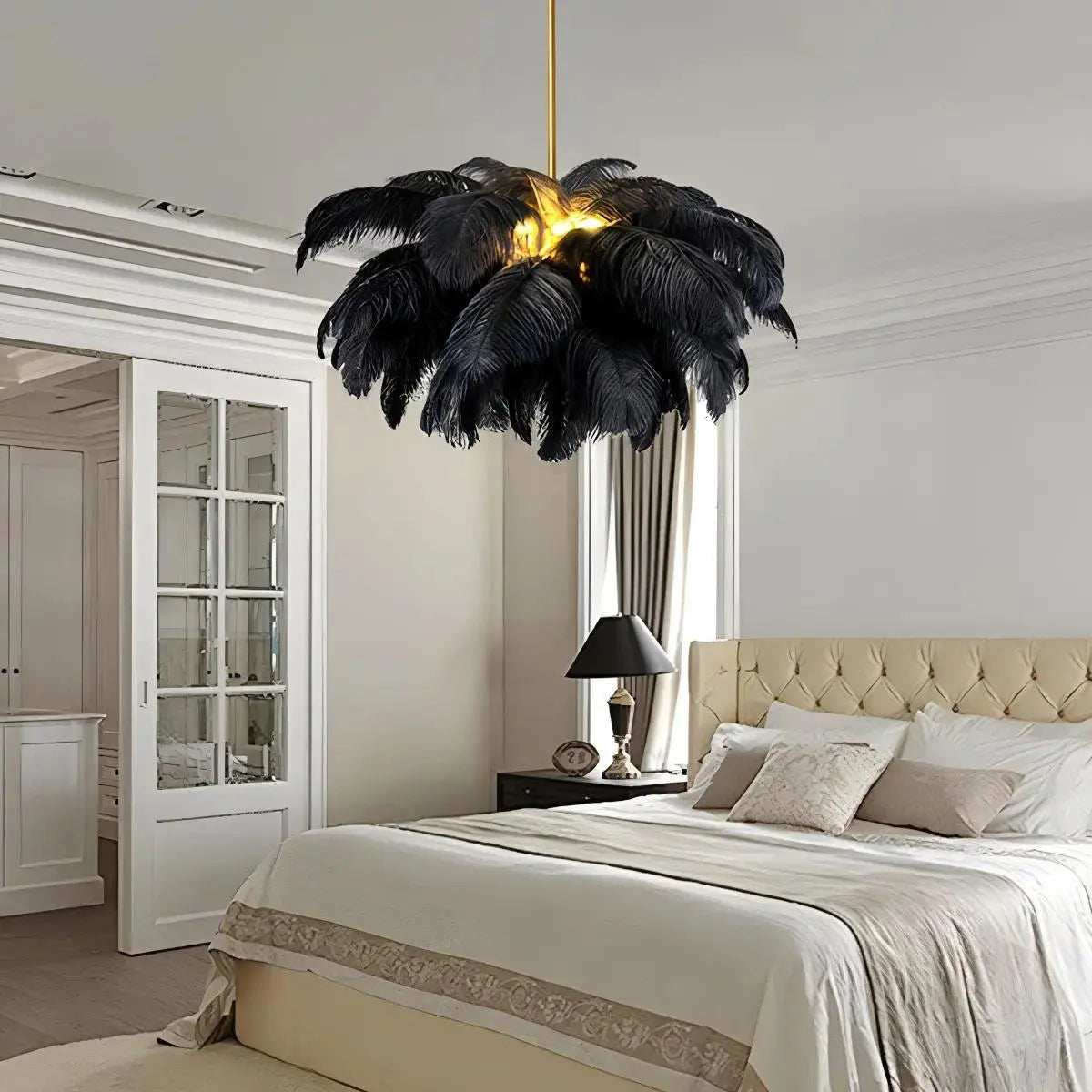 Ostrich Feather Chandelier Multiple Colors Available