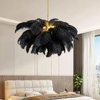 Ostrich Feather Chandelier Multiple Colors Available