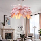 Ostrich Feather Chandelier Multiple Colors Available