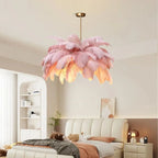 Ostrich Feather Chandelier Multiple Colors Available