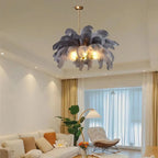 Ostrich Feather Chandelier Multiple Colors Available