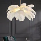 Ostrich Feather Chandelier Multiple Colors Available