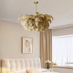 Ostrich Feather Chandelier Multiple Colors Available