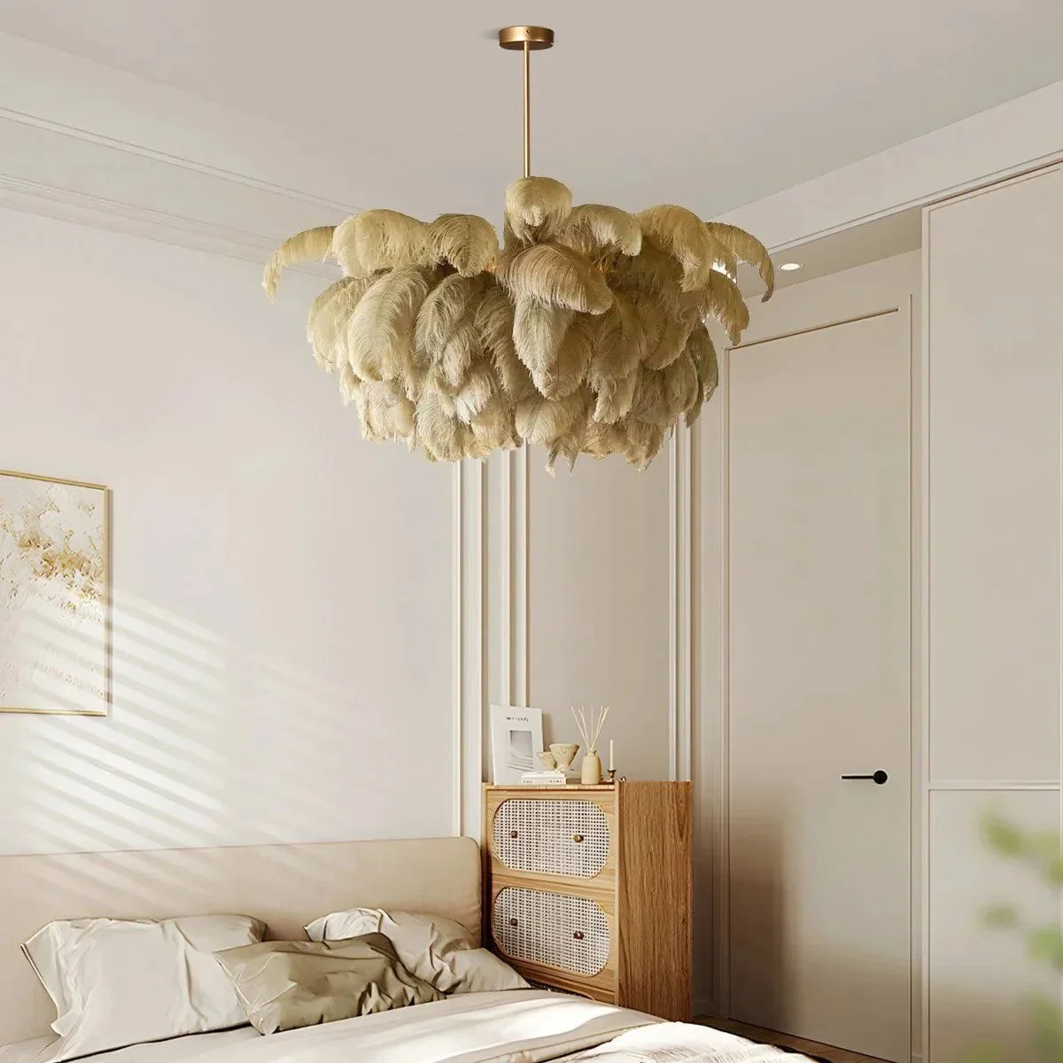 Ostrich Feather Chandelier Multiple Colors Available