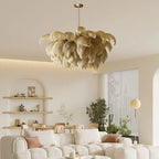 Ostrich Feather Chandelier Multiple Colors Available