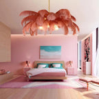 Ostrich Feather Chandelier Multiple Colors Available