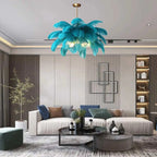Ostrich Feather Chandelier Multiple Colors Available