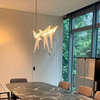 Paper Crane Bird Chandelier for Dining Room