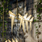 Paper Crane Bird Chandelier for Dining Room