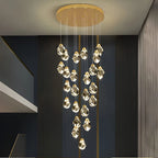Rock Crystal Rain Chandelier for Living Room