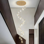 Rock Crystal Rain Chandelier for Living Room