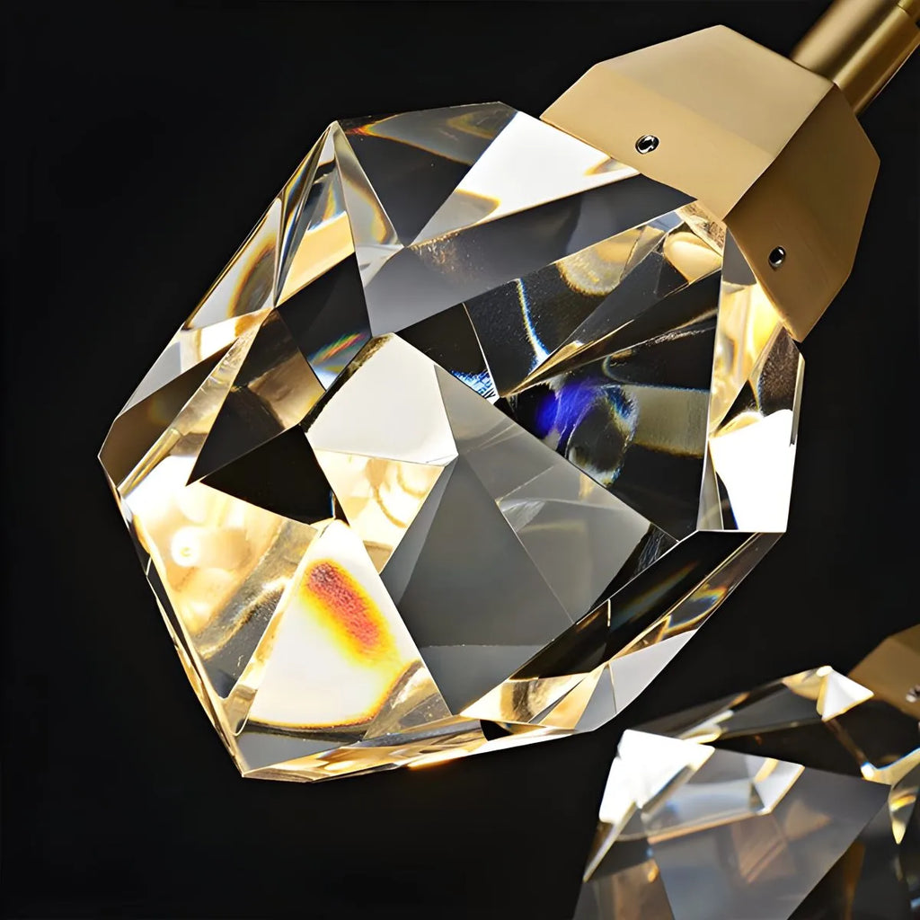 Rock Crystal Rain Chandelier for Living Room