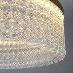 Round Halo Crystal Chandelier for Living Room