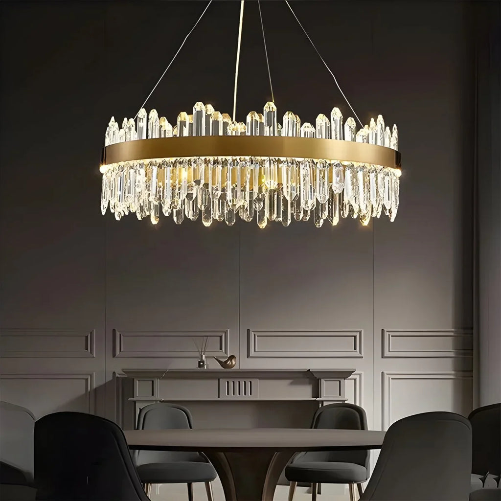Round Oval Crystal Chandelier