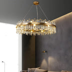 Round Oval Crystal Chandelier