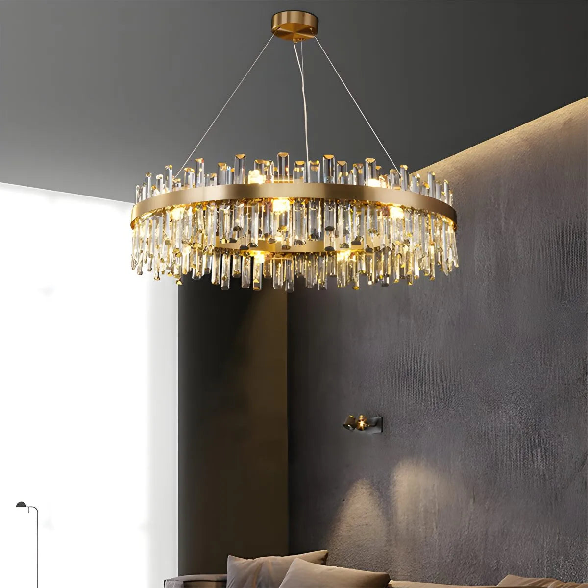 Round Oval Crystal Chandelier