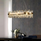 Round Oval Crystal Chandelier