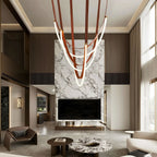 Shalom Leather Chandelier for Staircase