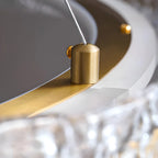 Water Pattern Glass Chandelier for Living Room