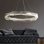 Water Pattern Glass Chandelier for Living Room
