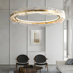 Water Pattern Glass Chandelier for Living Room