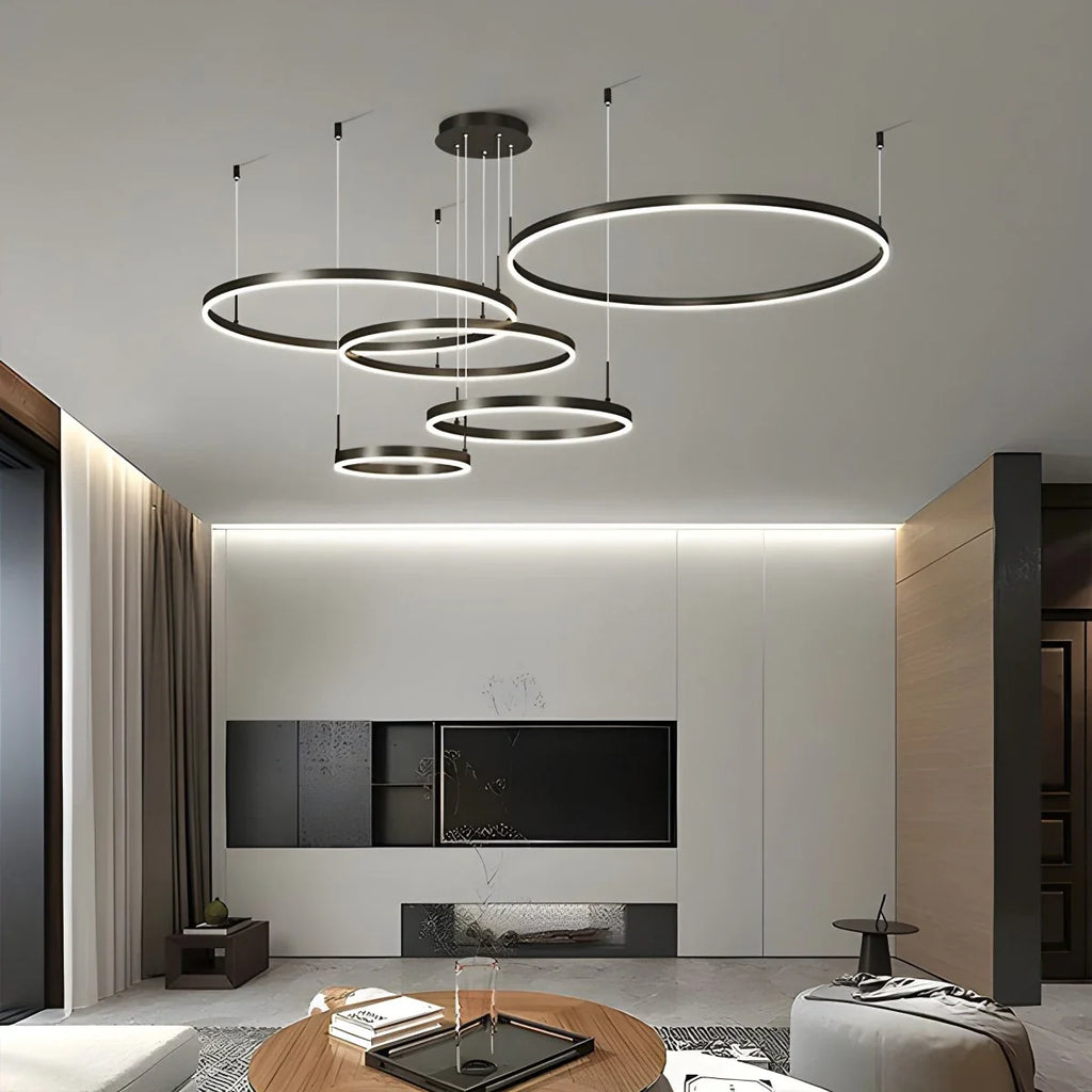 Modern Wireless Ring Chandelier Ceiling Lamp