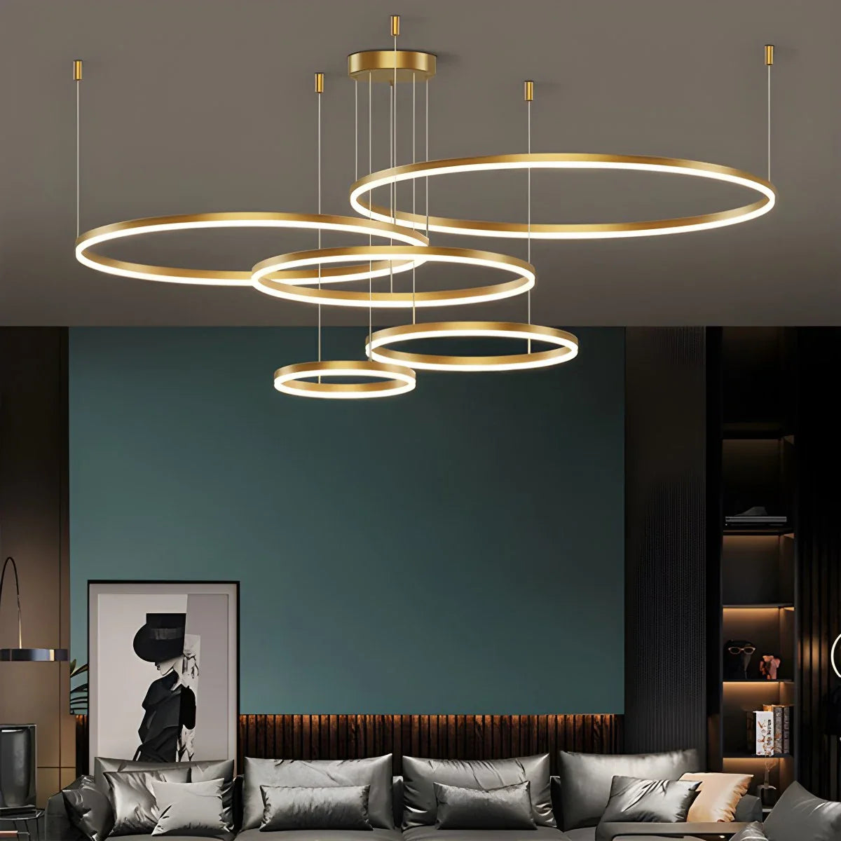 Modern Wireless Ring Chandelier Ceiling Lamp