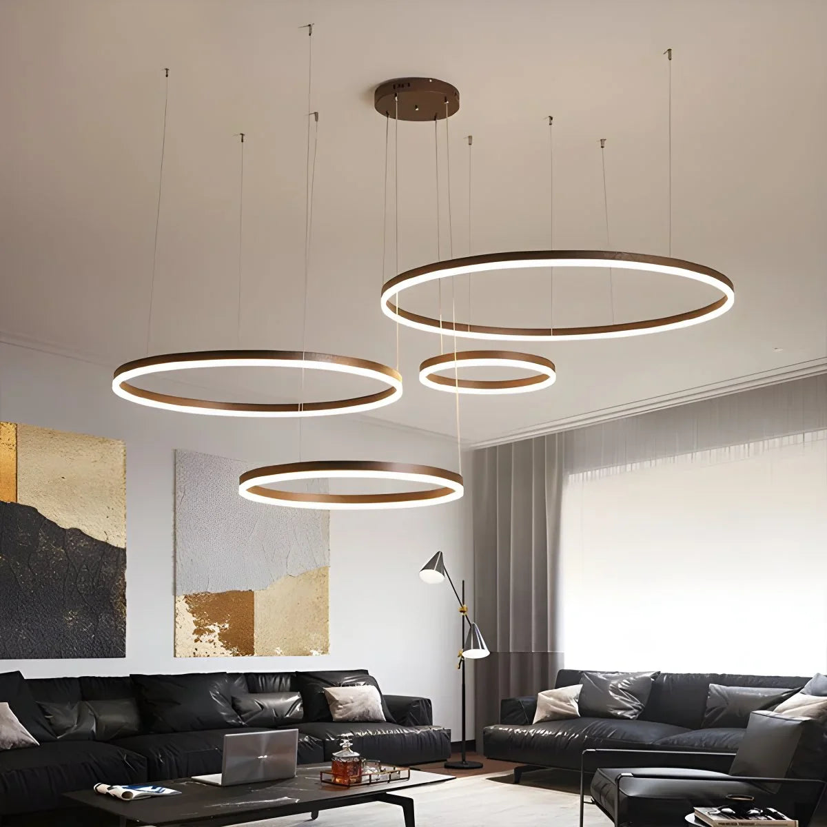 Modern Wireless Ring Chandelier Ceiling Lamp