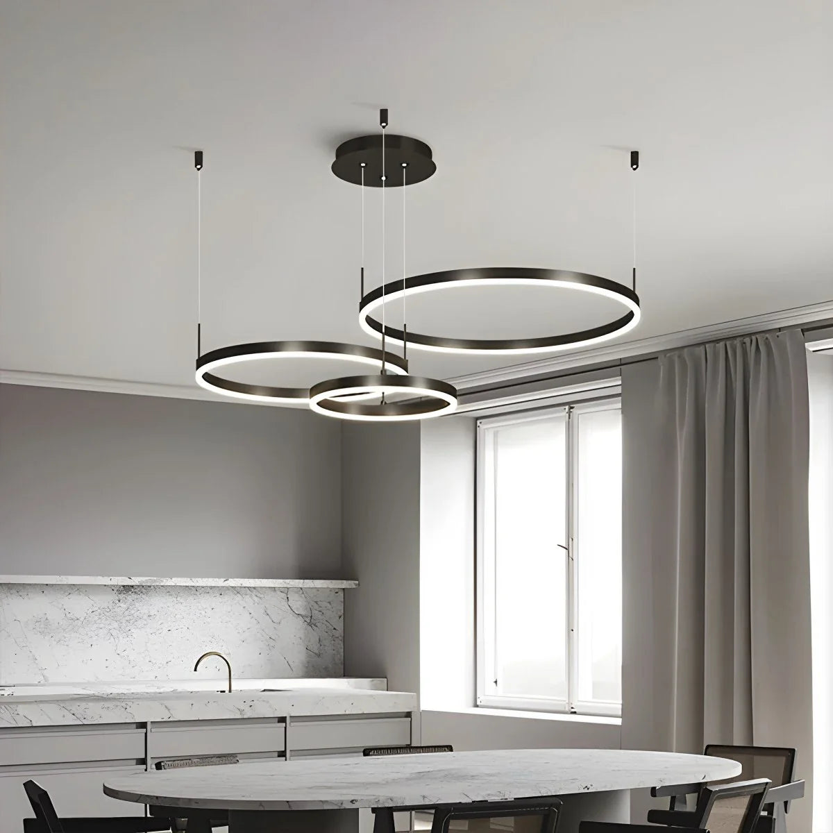 Modern Wireless Ring Chandelier Ceiling Lamp