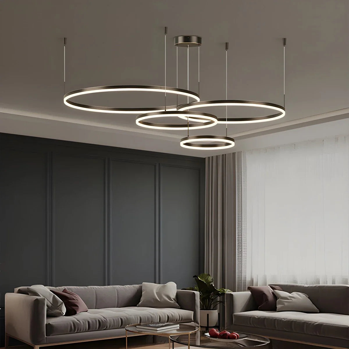 Modern Wireless Ring Chandelier Ceiling Lamp