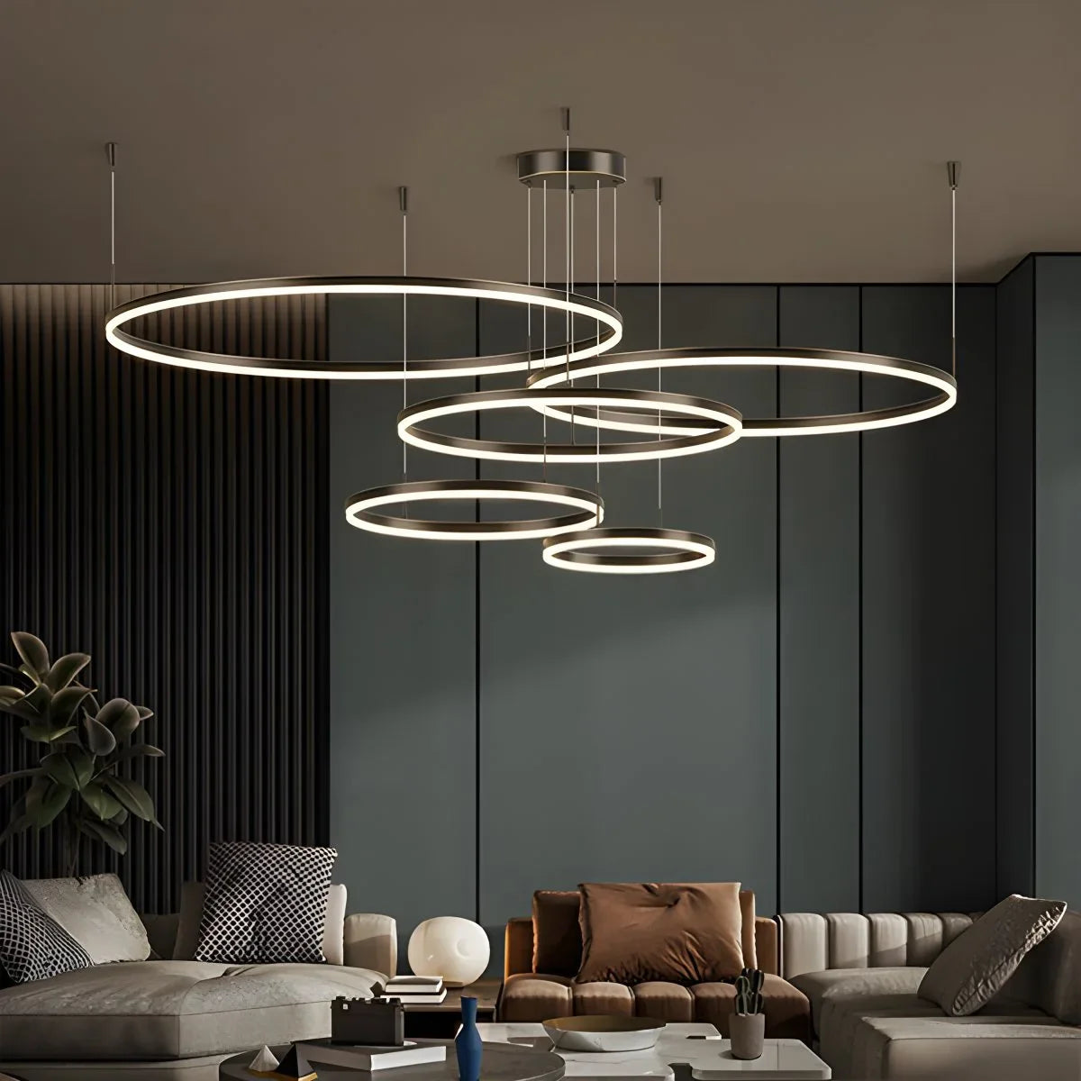 Modern Wireless Ring Chandelier Ceiling Lamp