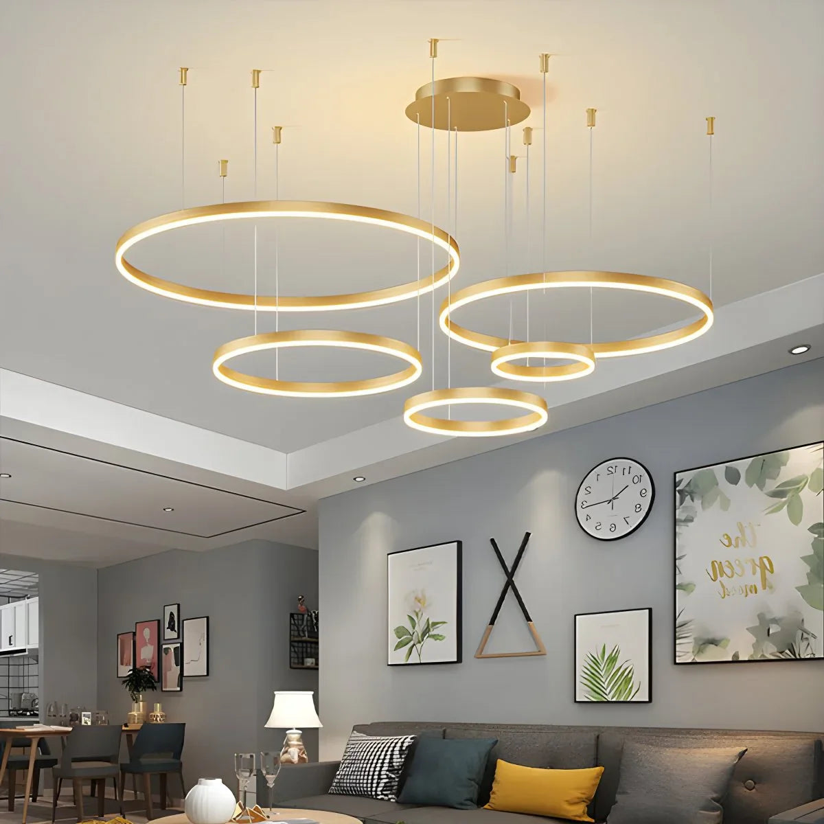 Modern Wireless Ring Chandelier Ceiling Lamp