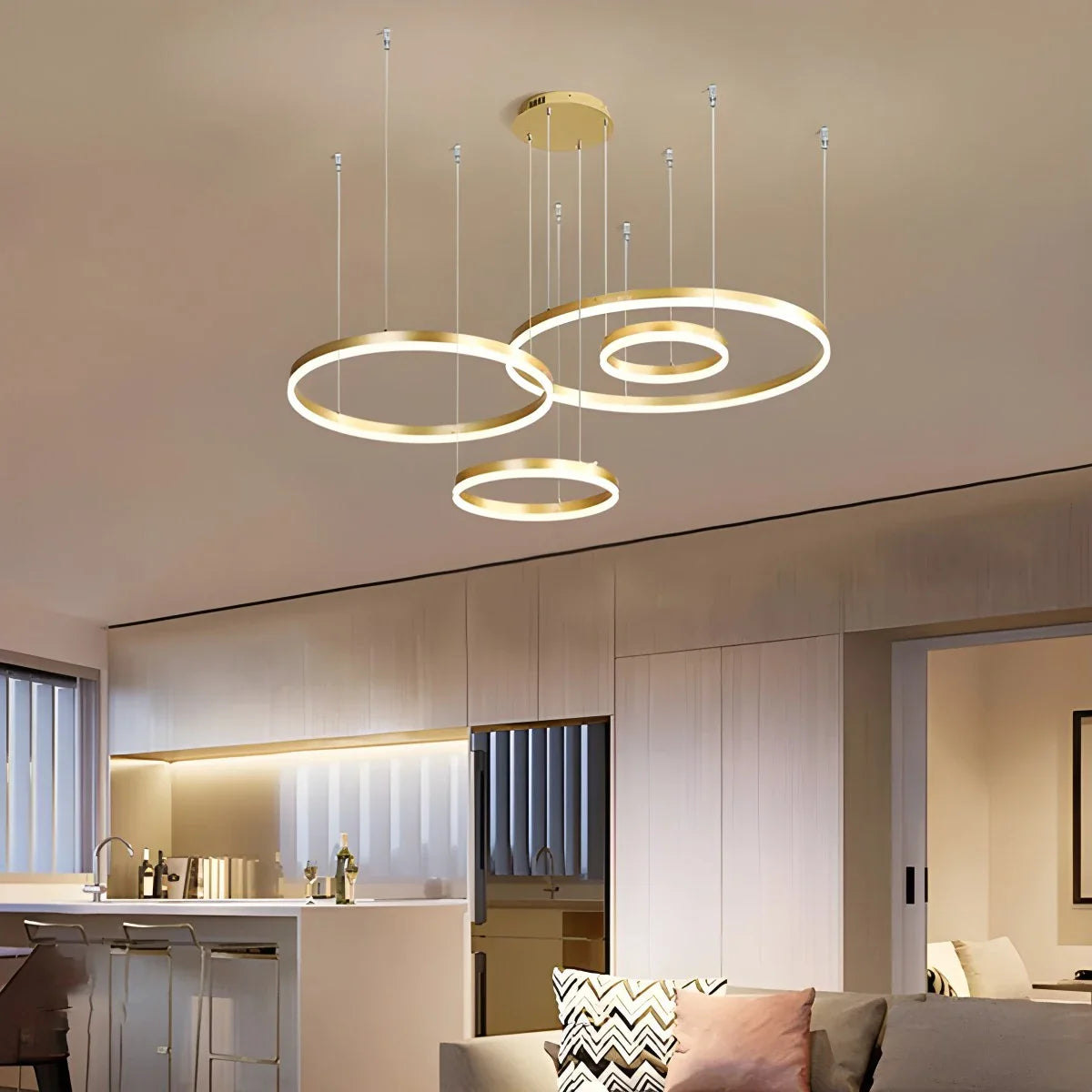 Modern Wireless Ring Chandelier Ceiling Lamp