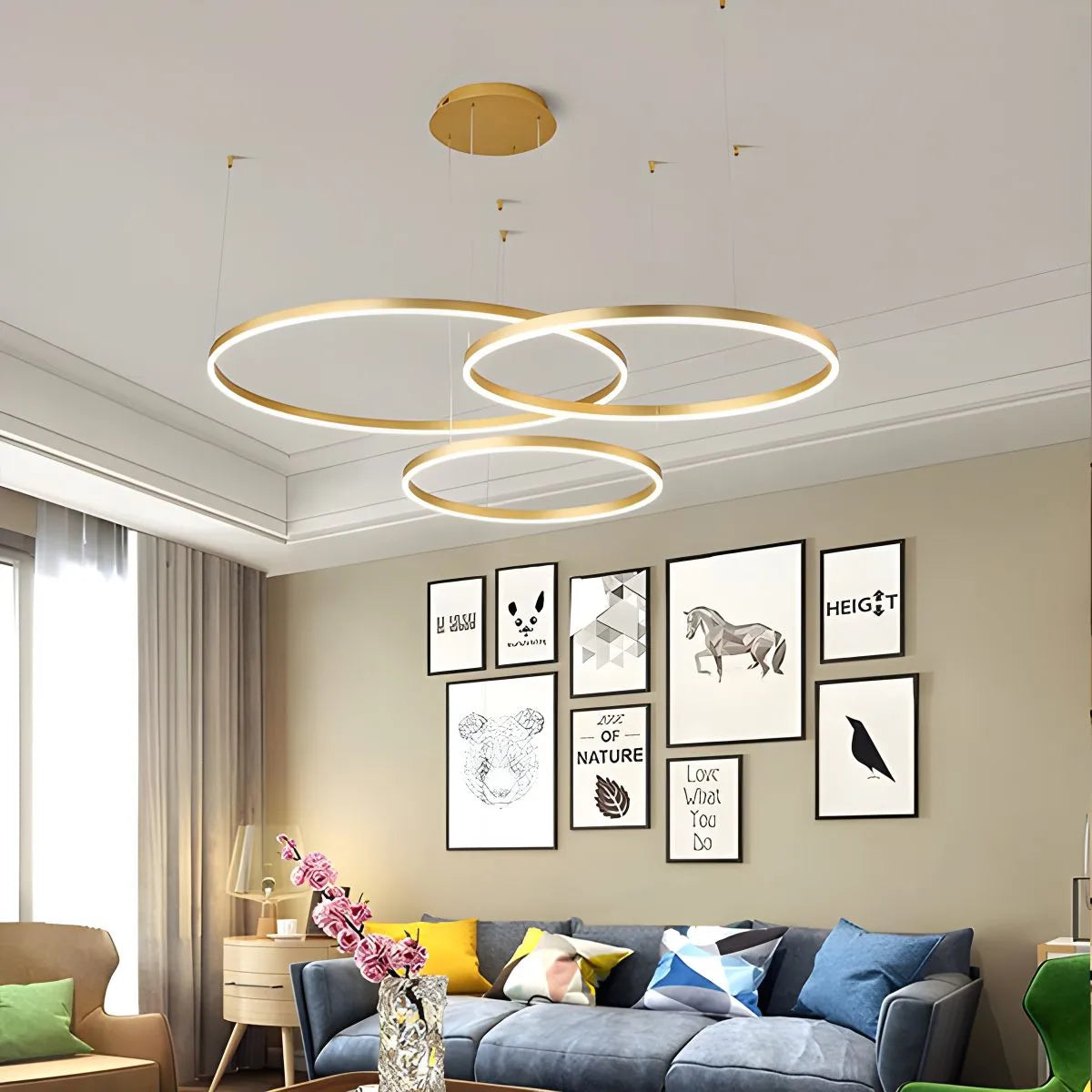 Modern Wireless Ring Chandelier Ceiling Lamp