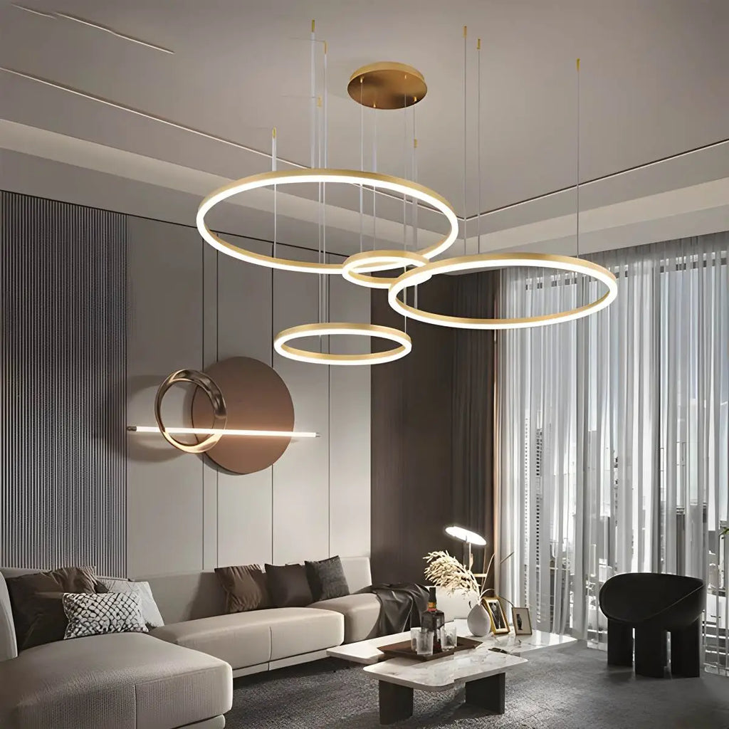 Modern Wireless Ring Chandelier Ceiling Lamp