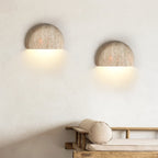 Arc Bowl Travertine Wall Lamp