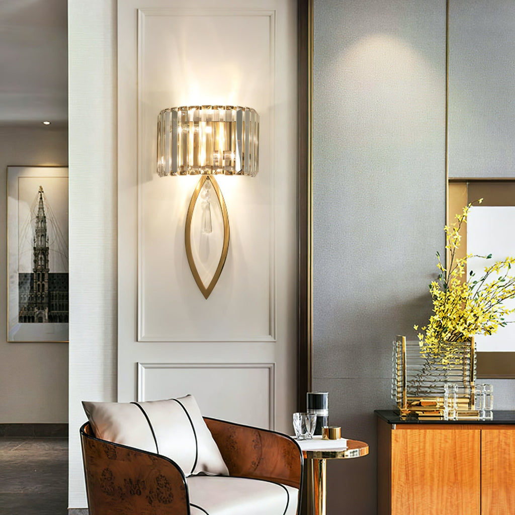 Arc Prismatic Crystal Wall Light