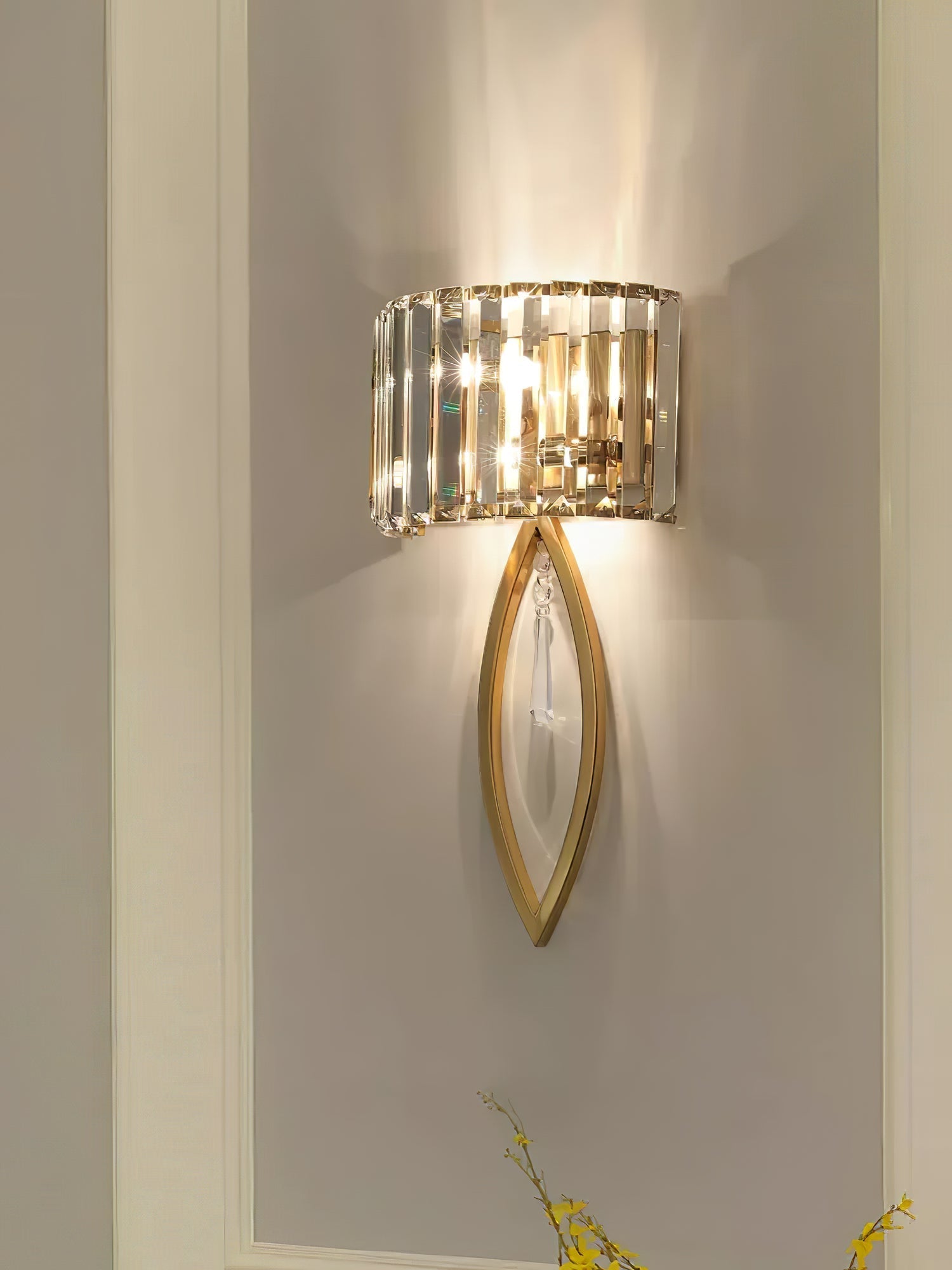 Arc Prismatic Crystal Wall Light