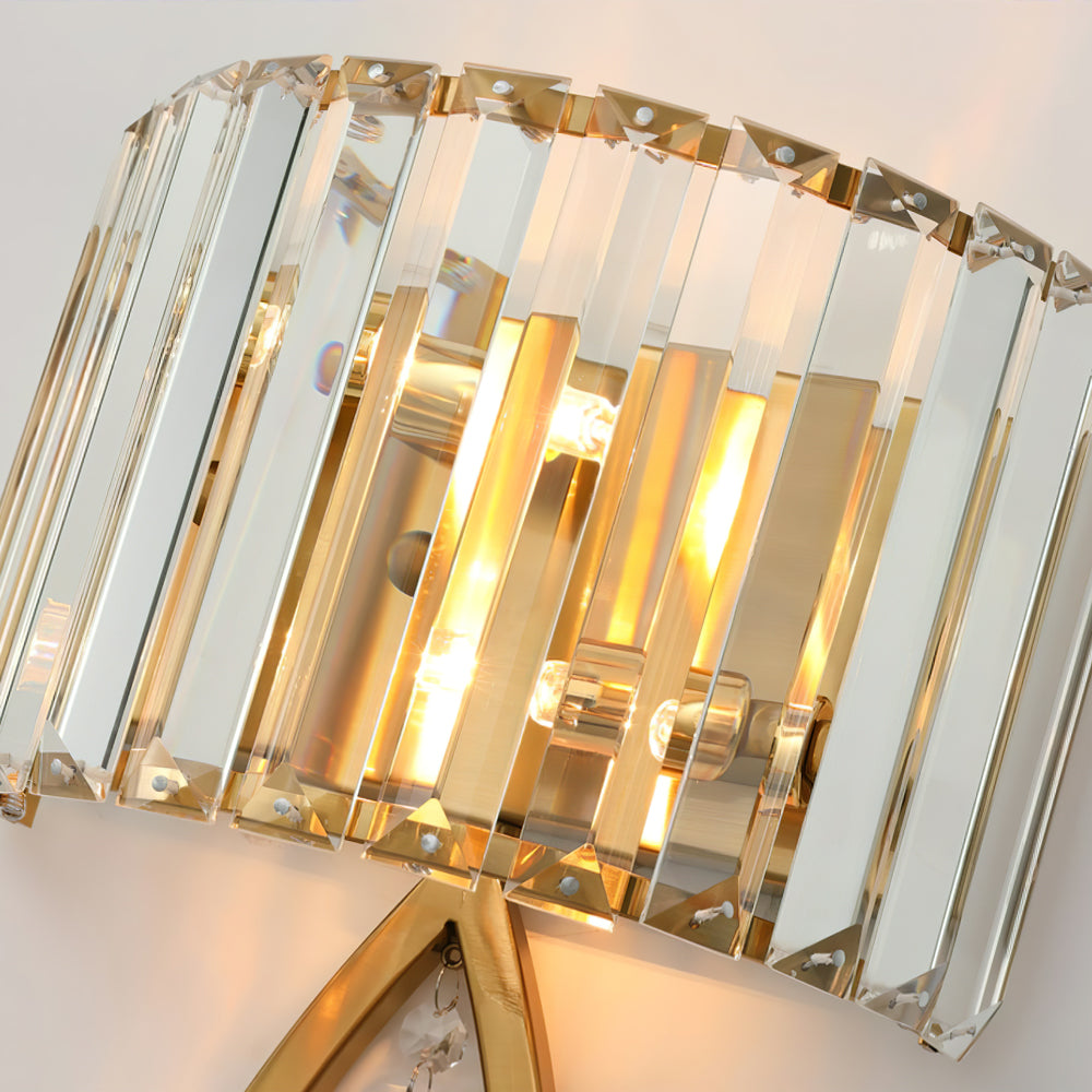 Arc Prismatic Crystal Wall Light