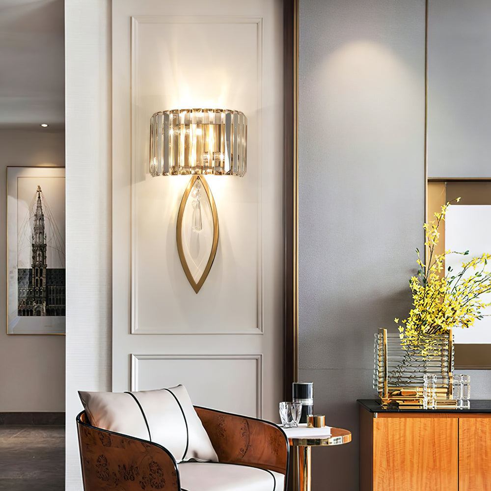 Arc Prismatic Crystal Wall Light