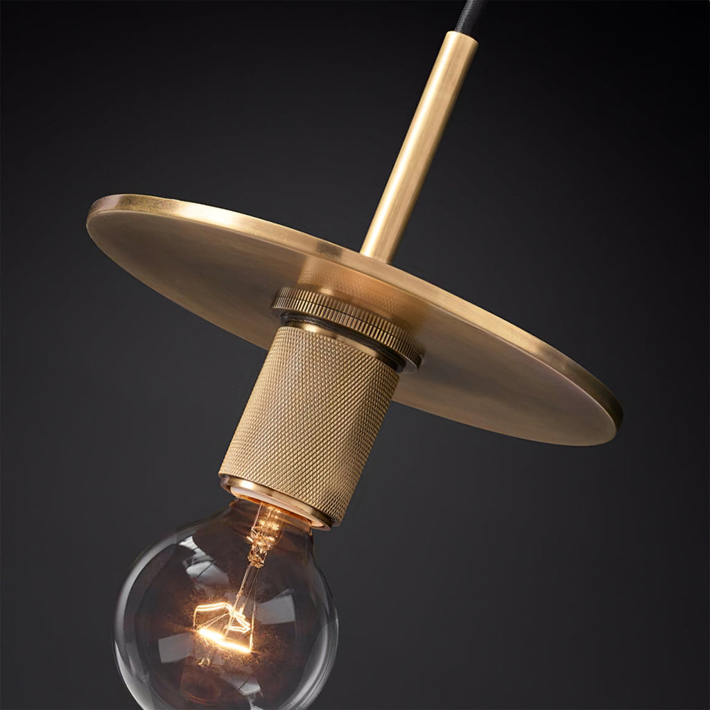 Armed Brass Pendant Lamp