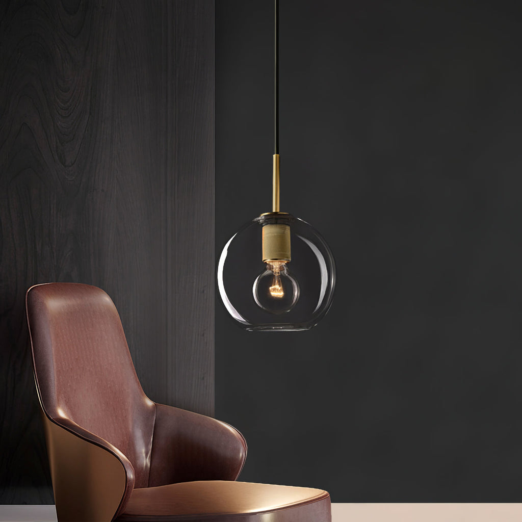 Armed Brass Pendant Lamp
